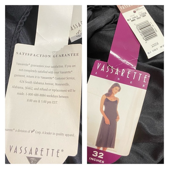 Vintage Vassarette Liner Black Sable 32” Sheer Nylon Made in USA Slip - Picture 9 of 16
